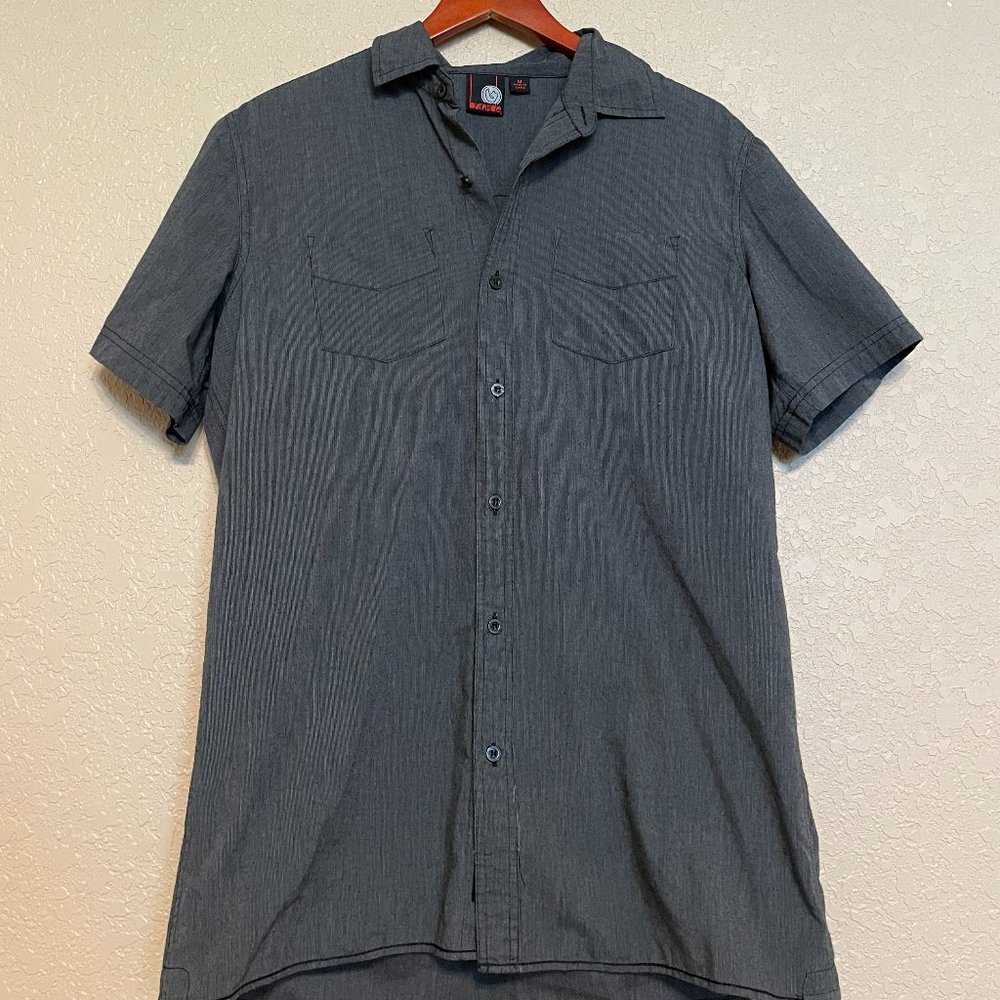 Burnside Short Sleeve Button Down Shirt - Gray - image 1